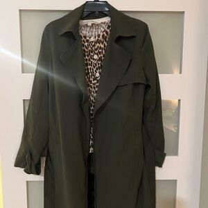 Banana Republic Factory Drapey Green Trench coat - M
